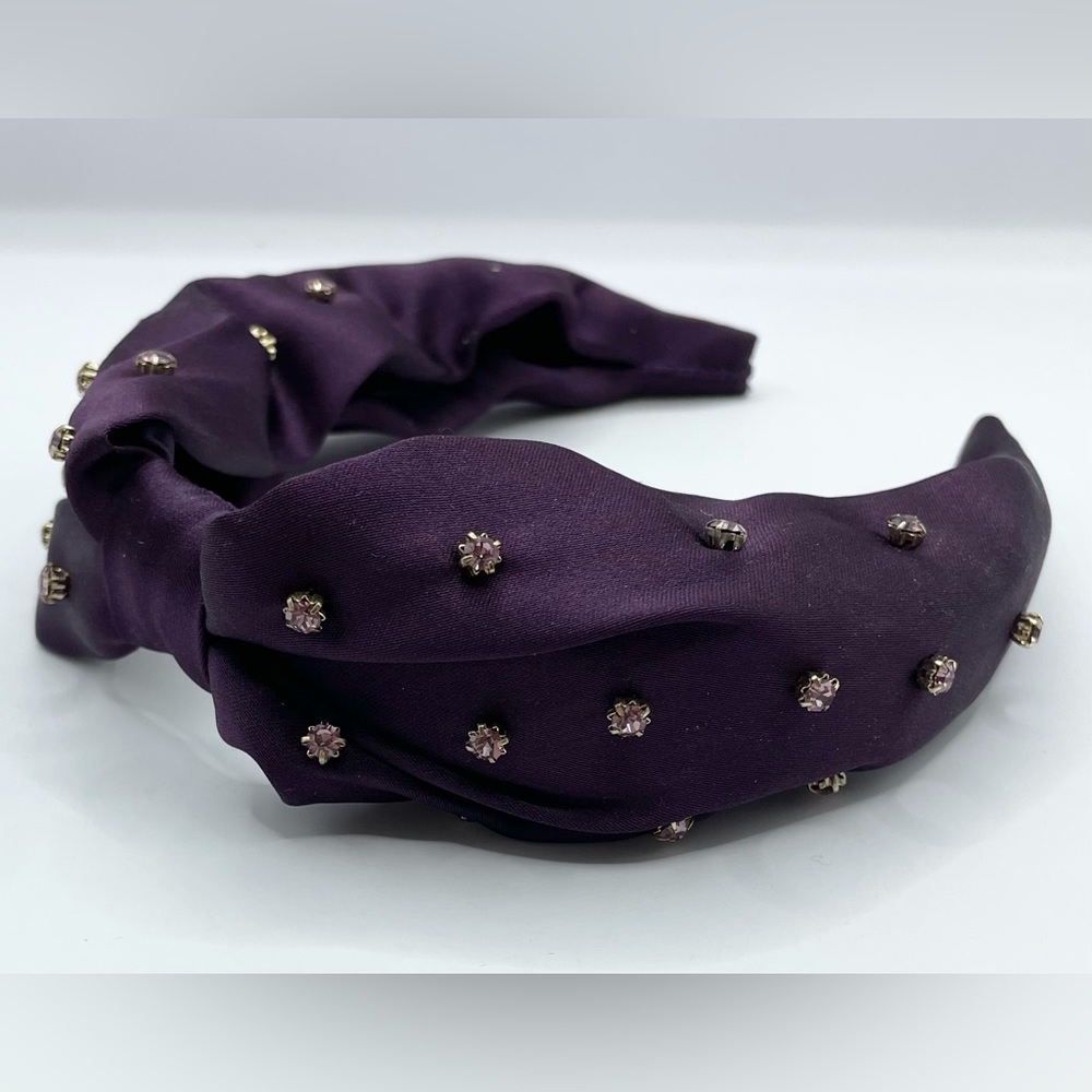 Womens juniors ladies headband purple studded hair accessory head band royal